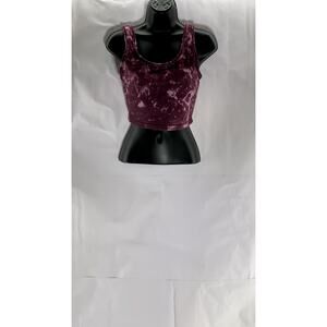 UNBRANDED Women's Purple Tie-Dye Scoop-Neck Banded Sport Bra SZ M